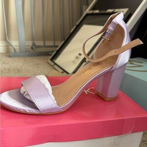 Elegant Lavender Ankle Strap Heels